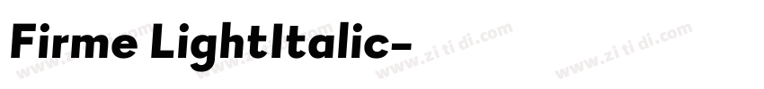 Firme LightItalic字体转换